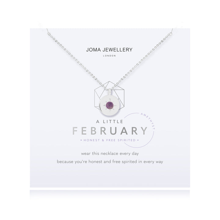 Joma Jewellery Birthstone a little Necklace February Amethyst