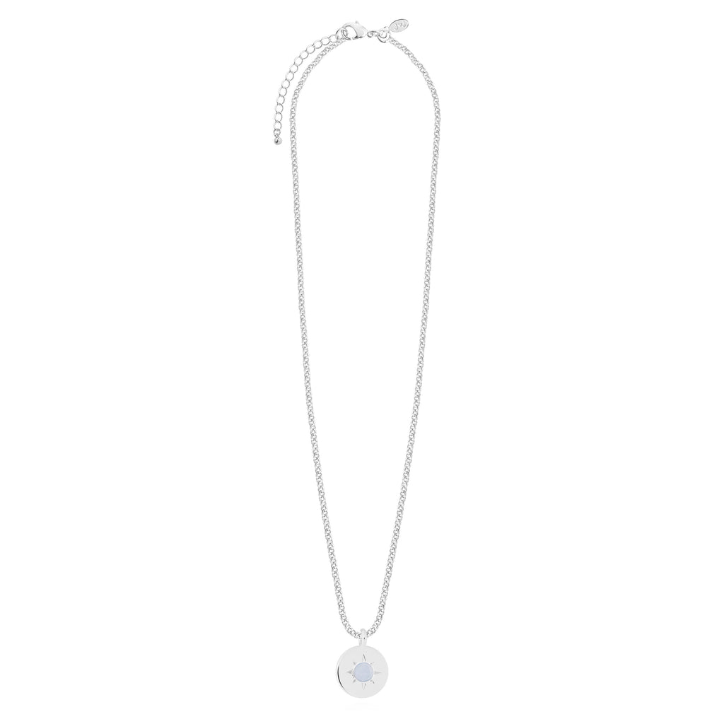 Joma Jewellery Birthstone a little Necklace March Aqua Crystal