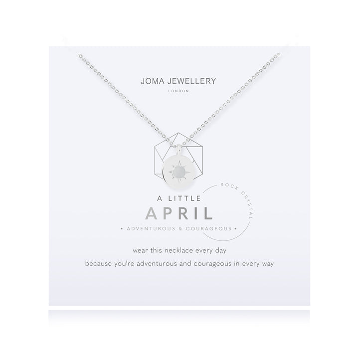 Joma Jewellery Birthstone a little Necklace April Rock Crystal