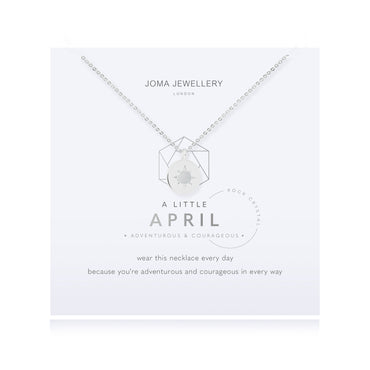 Joma Jewellery Birthstone a little Necklace April Rock Crystal