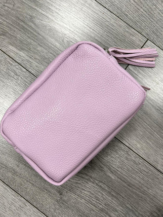 Italian Leather Lilac Bag