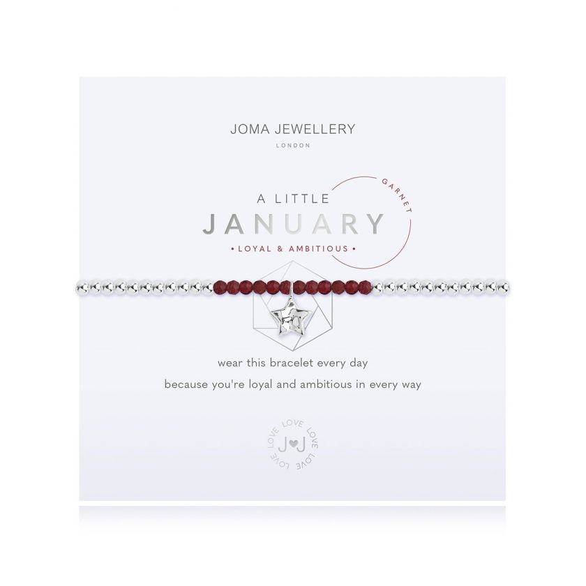 Joma Jewellery A Little Birthstone January Garnet