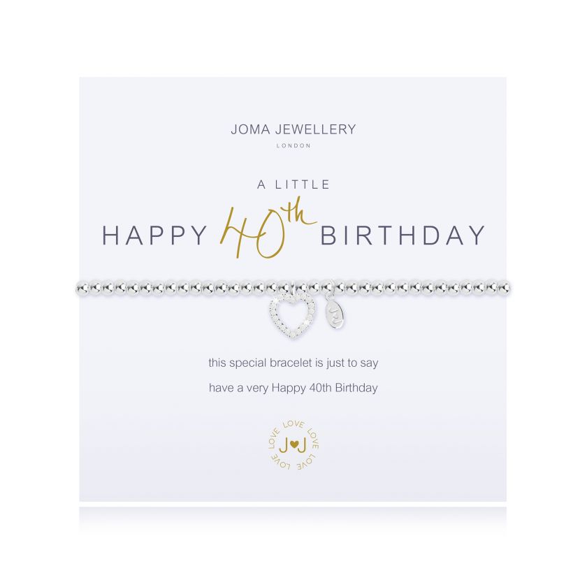Joma Jewellery A Little Happy 40Th Birthday Bracelet