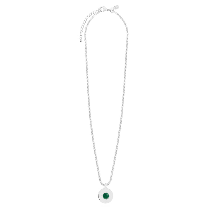 Joma Jewellery Birthstone a little Necklace May Green Agate