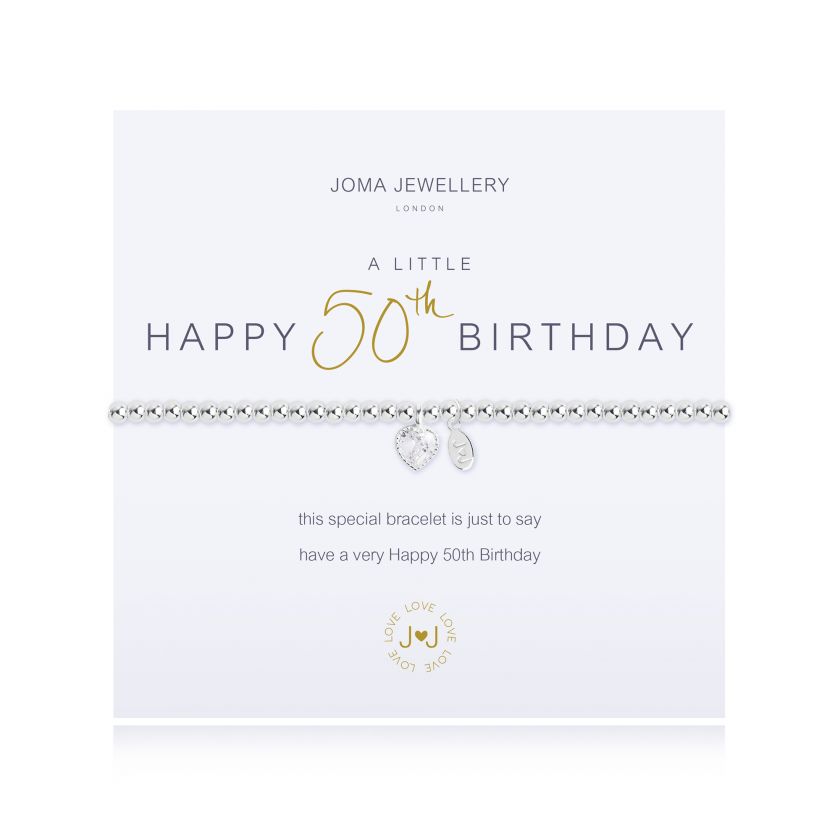 Joma Jewellery A Little Happy 50Th Birthday Bracelet