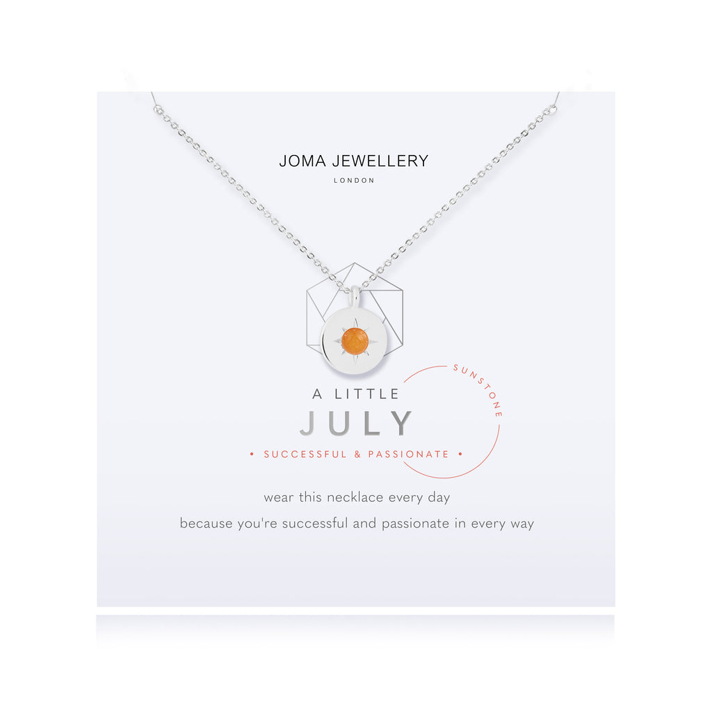Joma Jewellery Birthstone a little Necklace July Sunstone