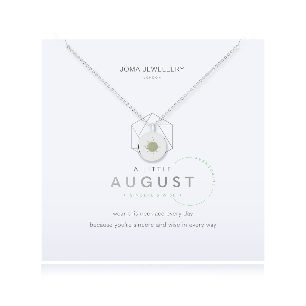 Joma Jewellery Birthstone a little Necklace August Aventurine