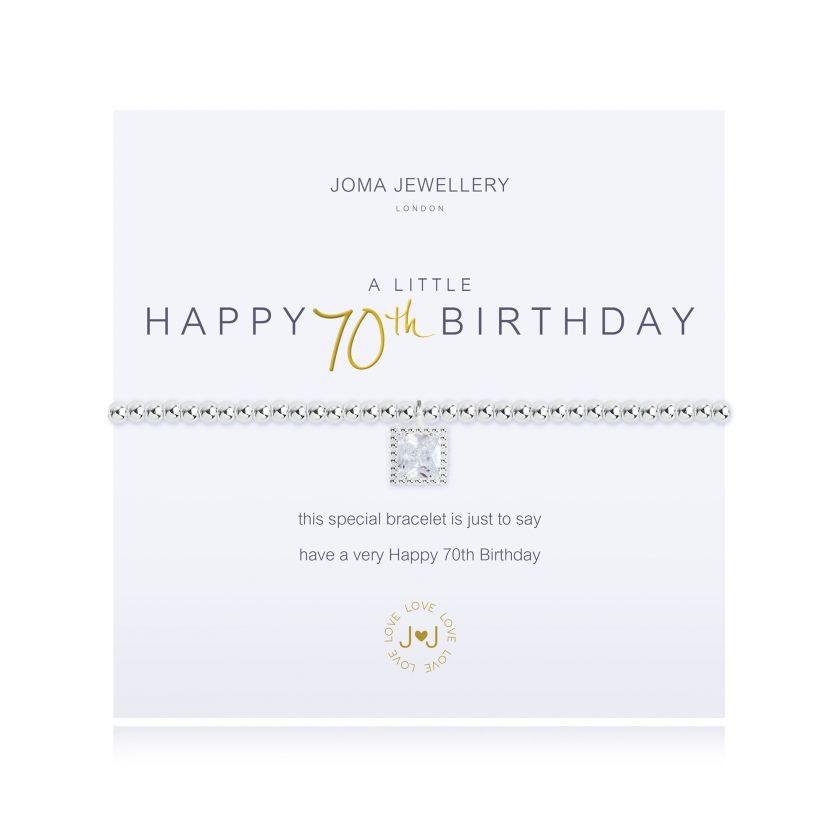 Joma Jewellery A Little Happy 70Th Birthday Bracelet