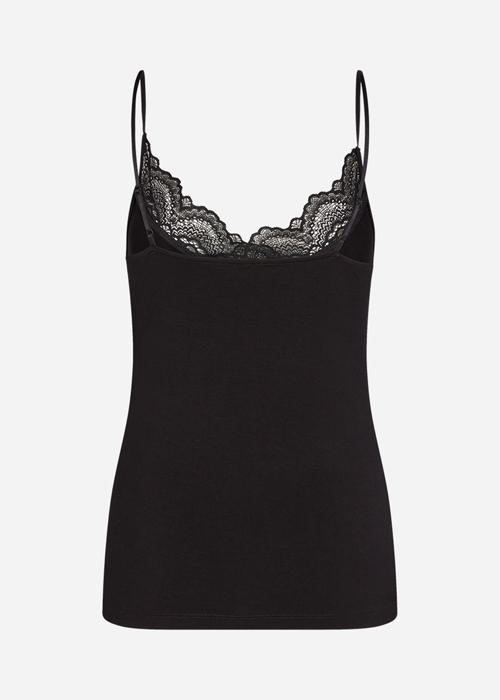 Soya Concept - Lace Details Vest Top - Black