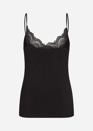 Soya Concept - Lace Details Vest Top - Black