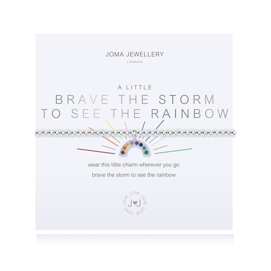 Joma Jewellery a little Brave The Storm To See The Rainbow Bracelet