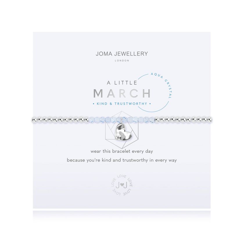 Joma Jewellery A Little Birthstone March Aqua Crystal