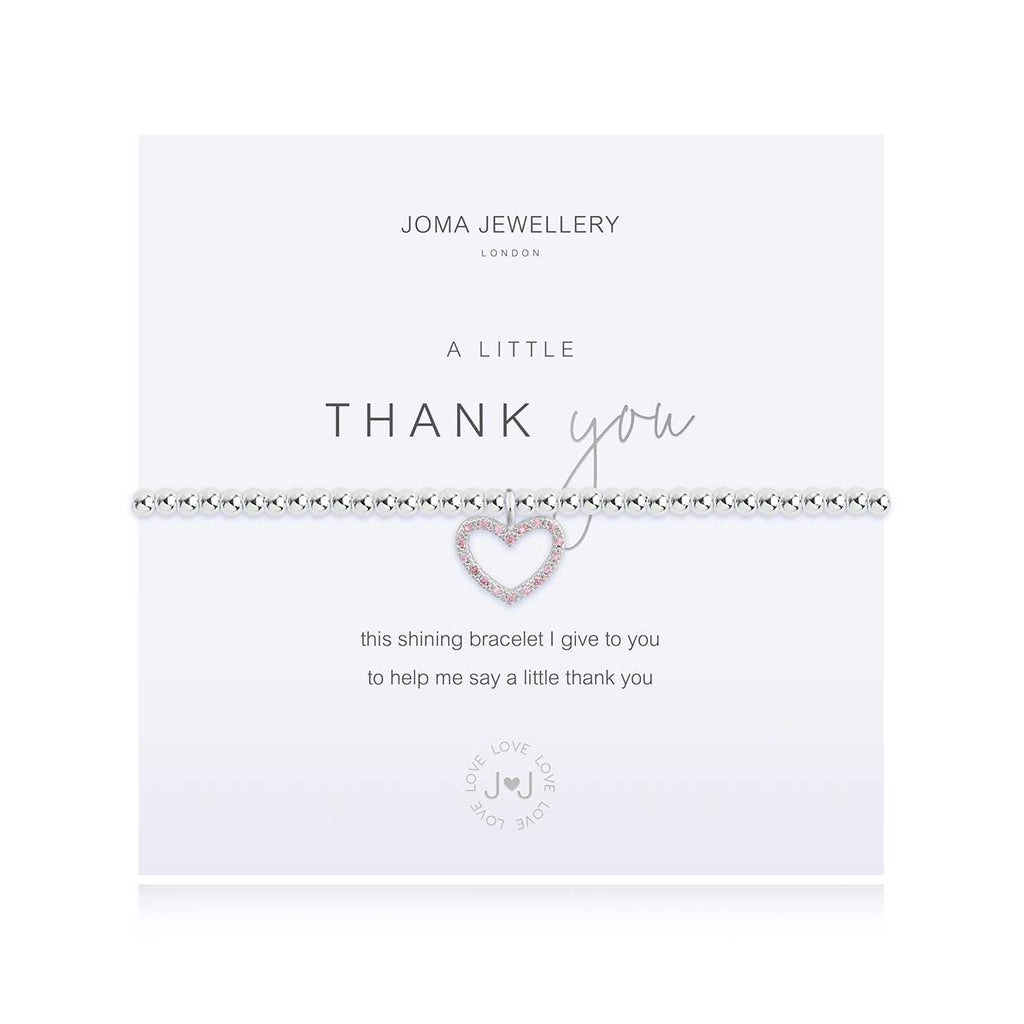 Joma Jewellery A Little Thank you (pink heart) bracelet