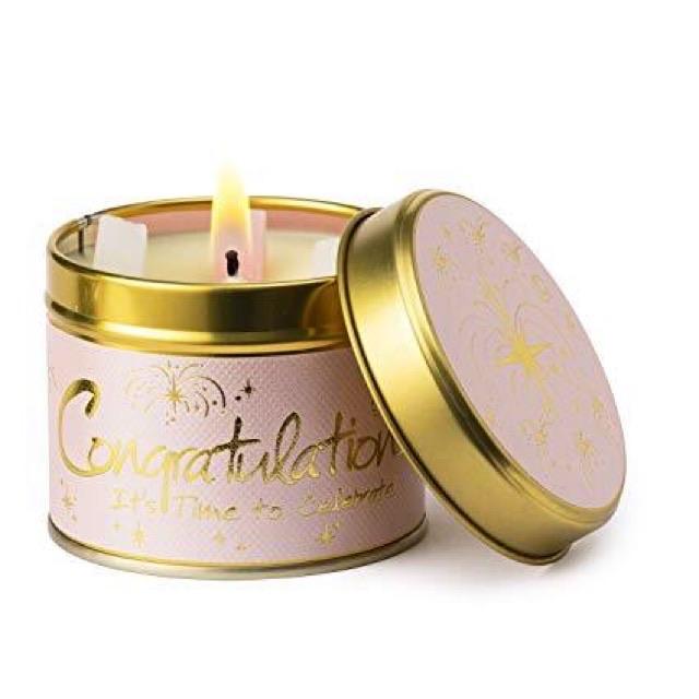 Lily Flame Candle Tin - Congratulations