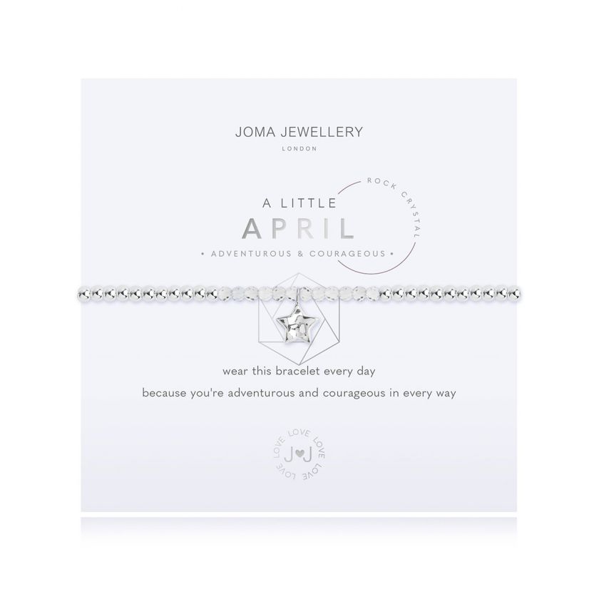 Joma Jewellery A Little Birthstone April Rock Crystal