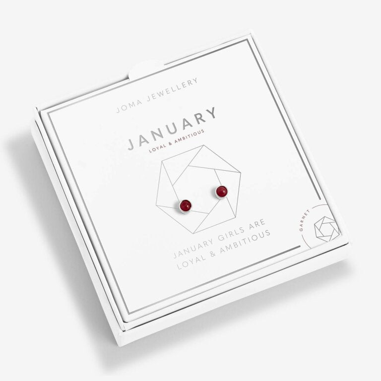 Joma January Birthstone Boxed Earrings