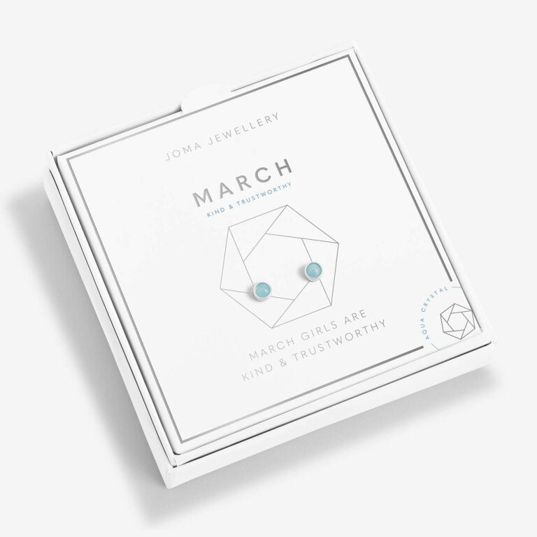 Joma March Birthstone Boxed Earrings