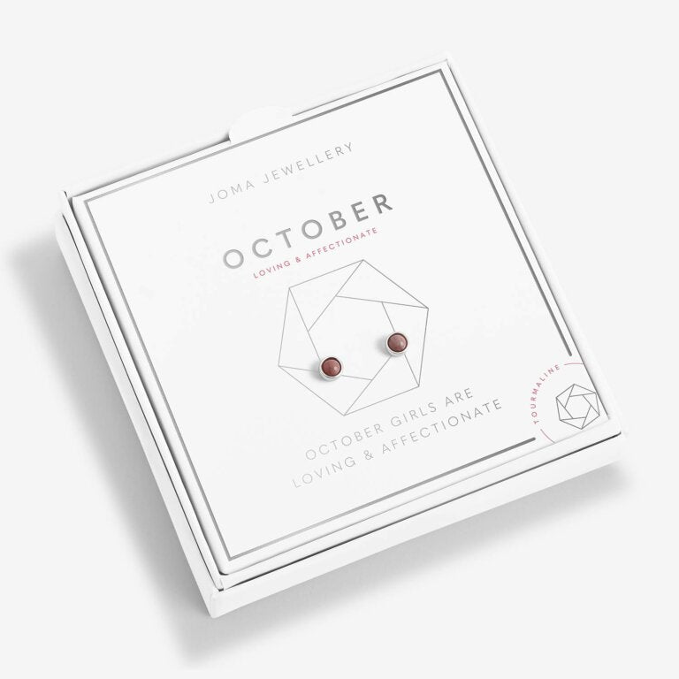 Joma October Birthstone Boxed Earrings