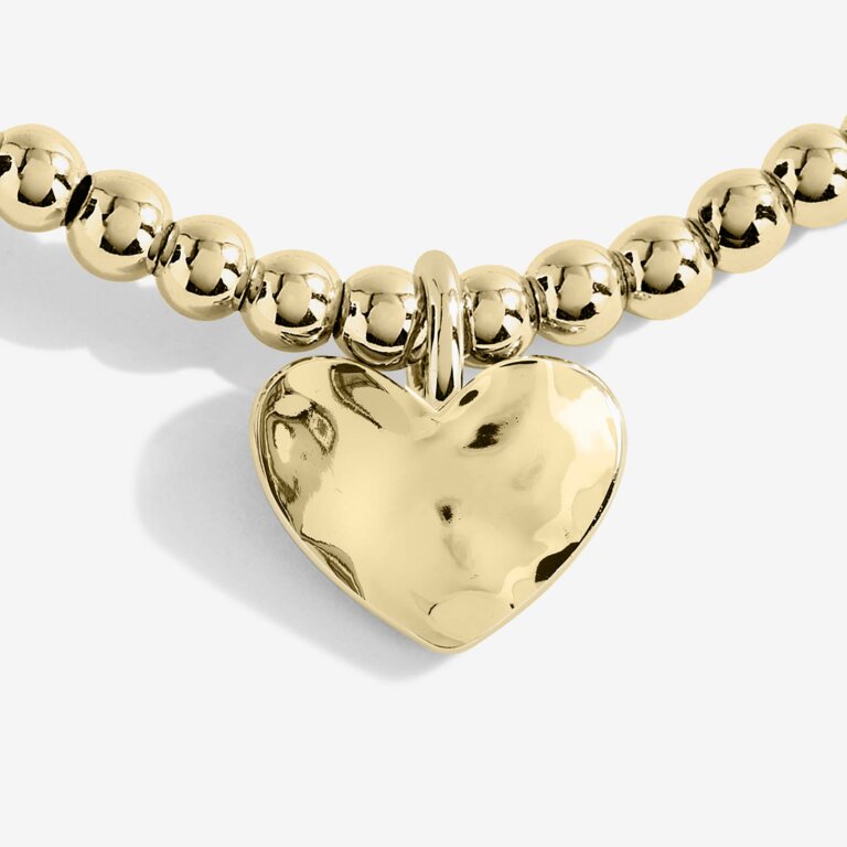 Joma Anklet Gold Hammered Heart