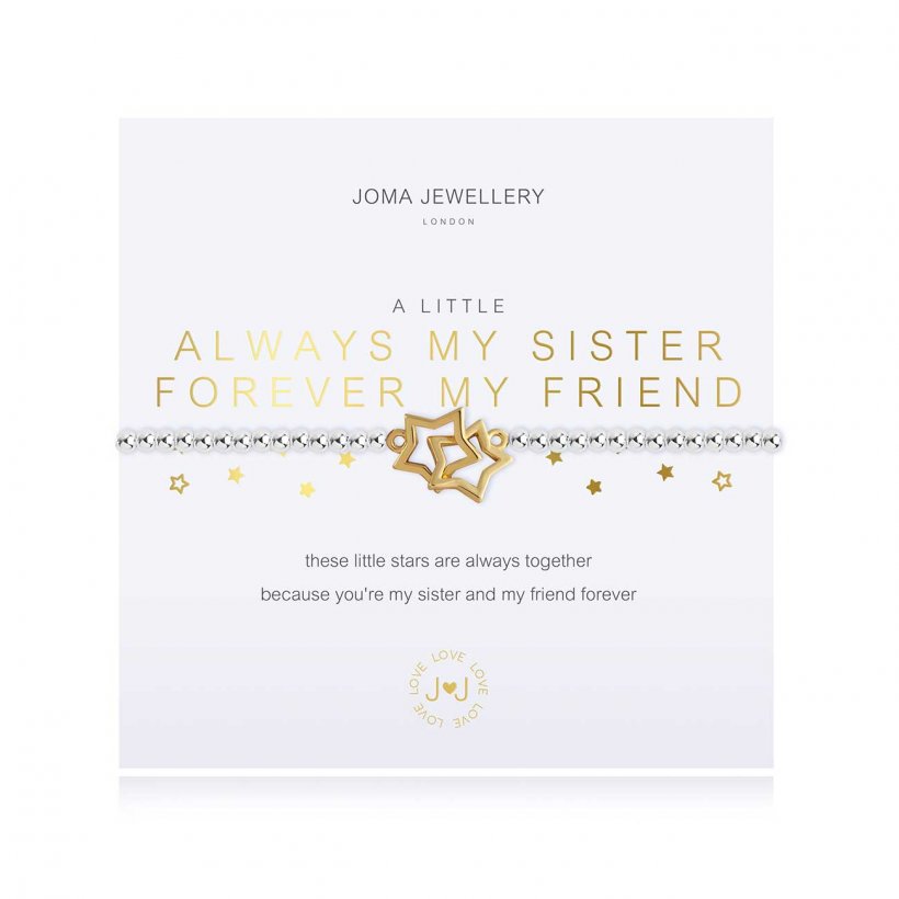 Joma Jewellery A Little Always My Sister, Forever My Friend Bracelet |