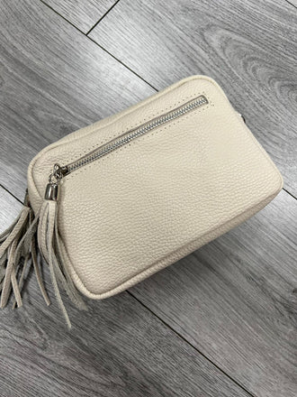 Italian Leather White Bag