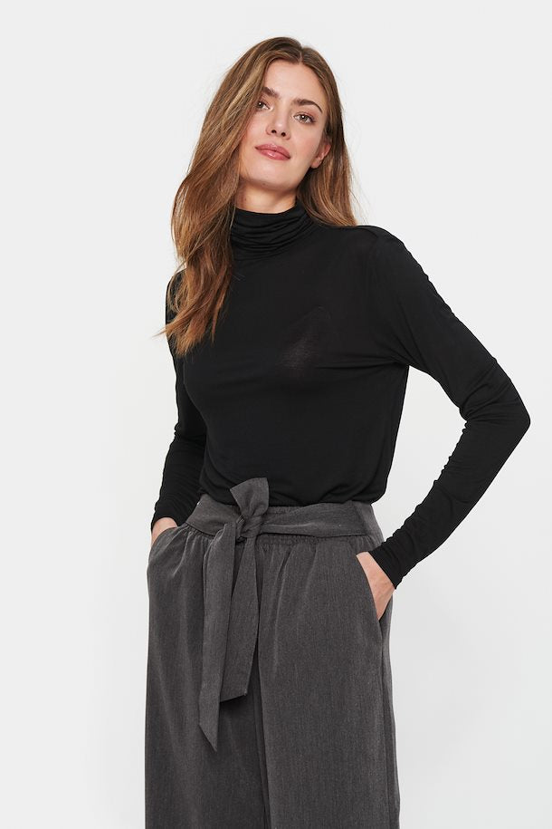 Saint Tropez Adelia Rollneck Black