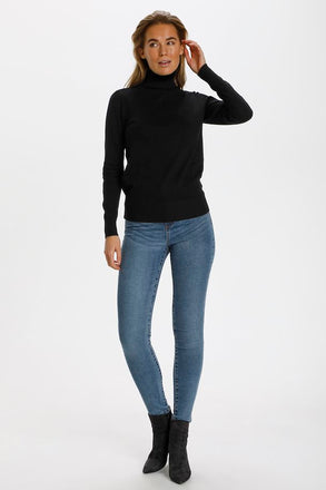 Saint Tropez Mila Rollneck Pullover Black