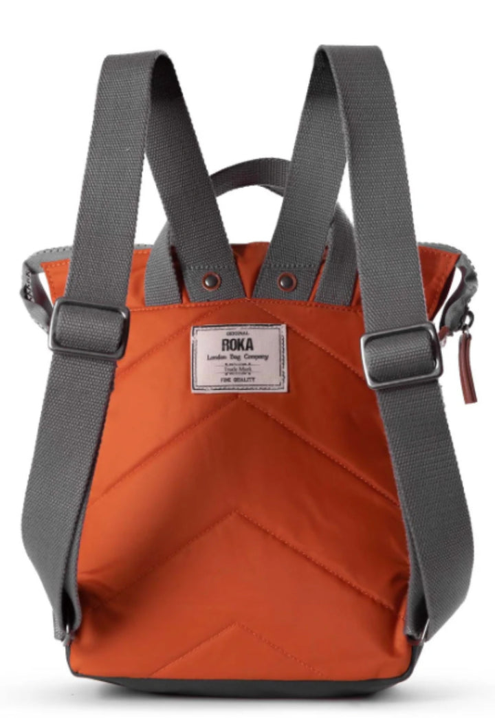 Roka London- Bantry B small Backpack- Burnt Orange Nylon