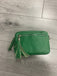 Italian leather bag- emerald green
