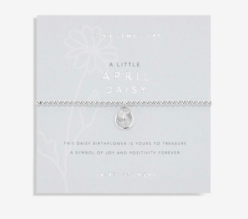 Joma Jewellery- Birthflower A Little April Bracelet- Daisy