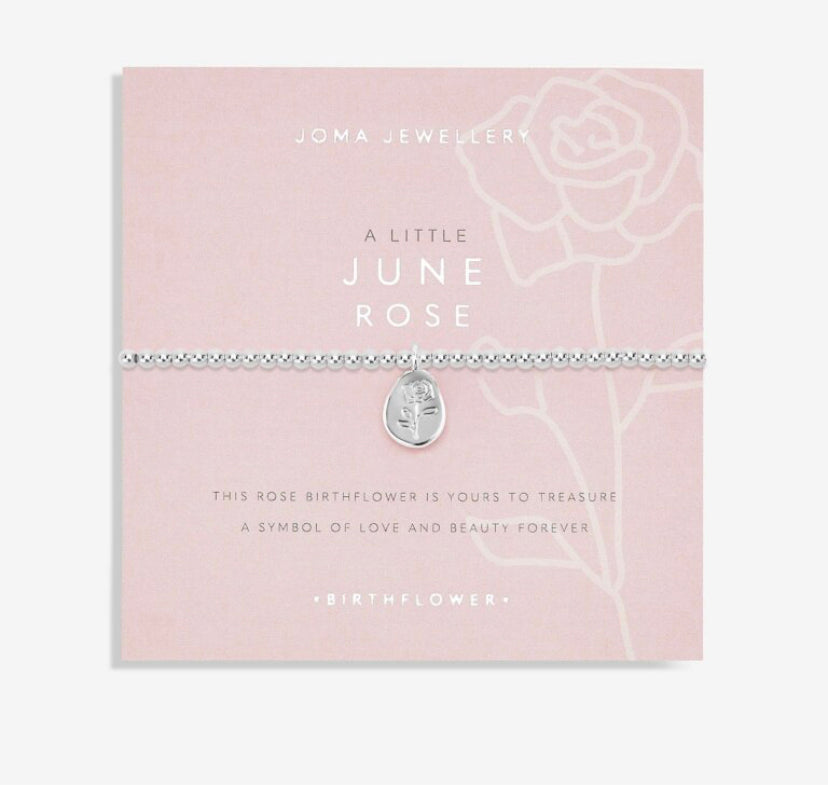 Joma Jewellery- Birthflower A Little June Bracelet- Rose