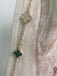 Envy Four Leaf Clover Long Necklace- Green and Gold