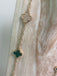 Envy Four Leaf Clover Long Necklace- Green and Gold