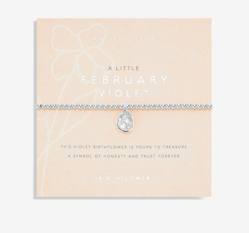Joma Jewellery- Birthflower A Little February Bracelet- Violet