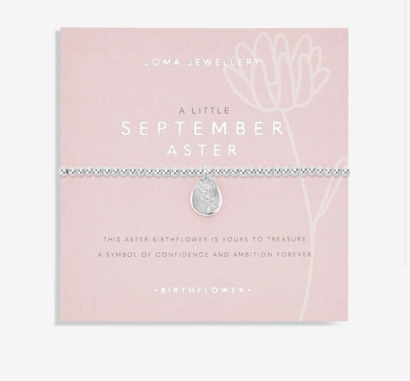 Joma Jewellery- Birthflower A Little September Bracelet- Aster